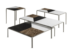 Прямоугольный мраморный журнальный столик для гостиной