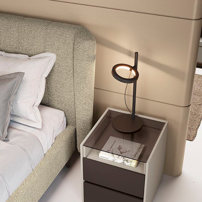 Прямоугольная тумбочка из дерева и стекла Febal Casa Astrid ARCH-00048960 - Вид №2