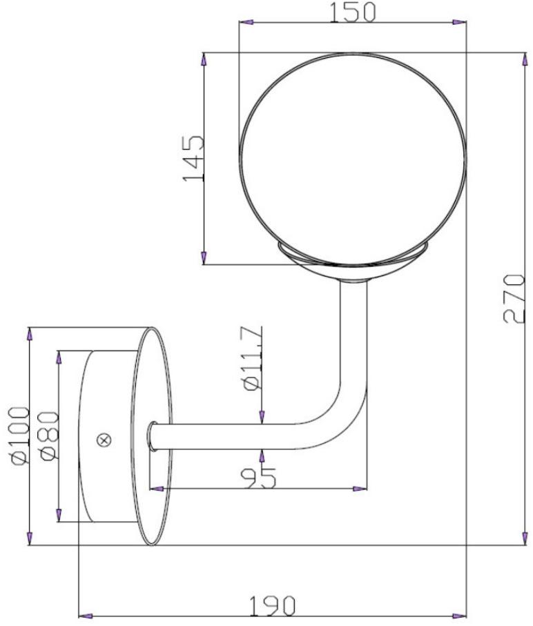 MAYTONI Настенный светильник из стекла с фиксированным кронштейном Erich Mod221-wl-01 - Вид №5