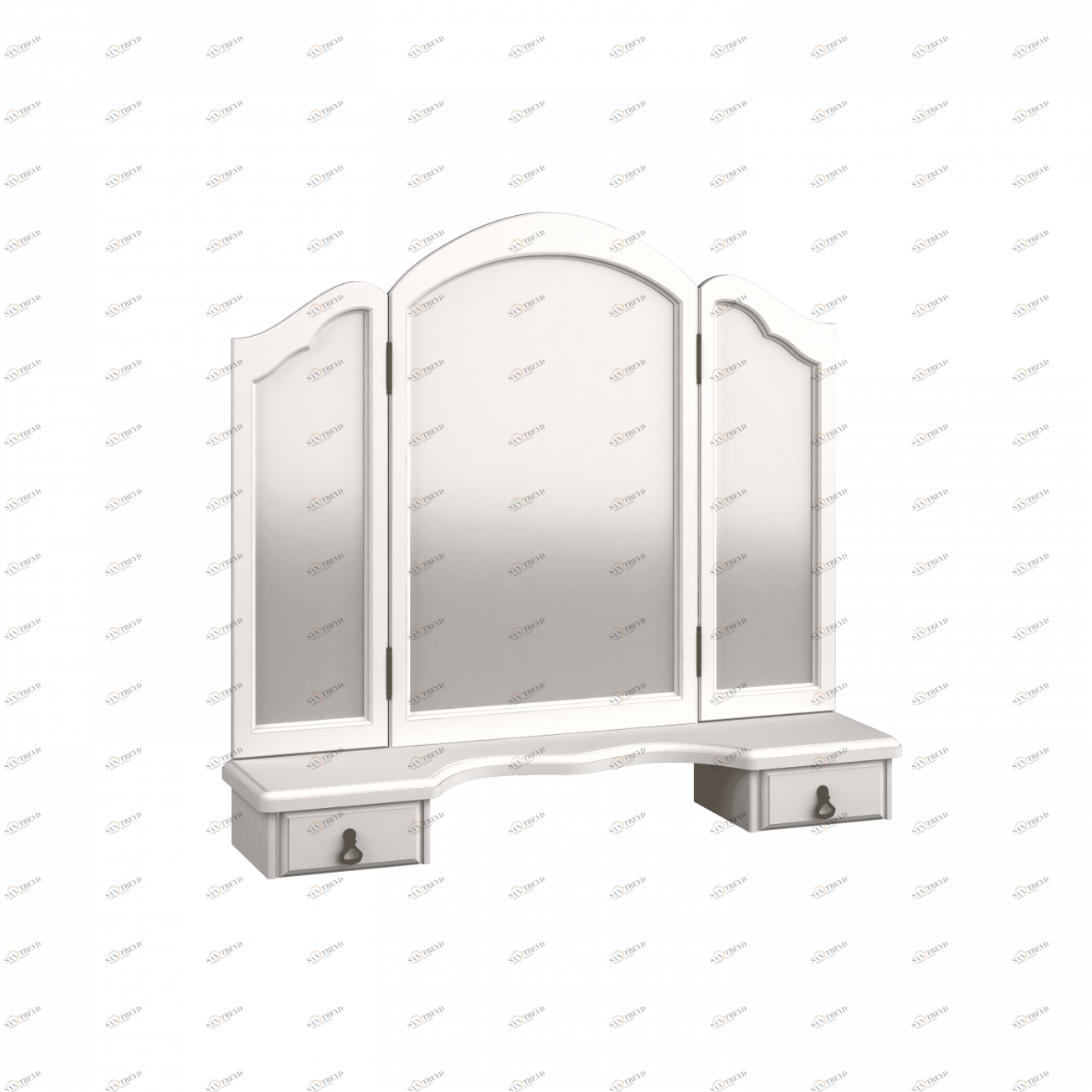 Зеркало-трельяж настольное белое с ящиками Aletan АЛЕТАН ALETAN - PROVENCE 177768 Белый 