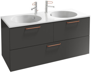 EB2545-R7-G1C Тумба под столешницу 120 см, 3 ящика, бронзовая ручка JACOB DELAFON ODÉON RIVE GAUCHE