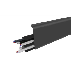 Плинтус напольный Prime ПВХ Графит серый 2220x2.2x72 мм