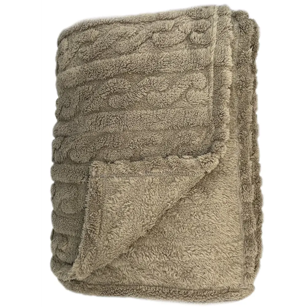 Плед Homely 200x220 см микрофибра цвет какао Ardenza STLM-2097156