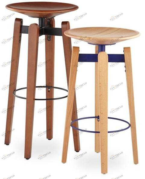 B&T Design Табурет деревянный с подставкой для ног Bow sun-id-1515744