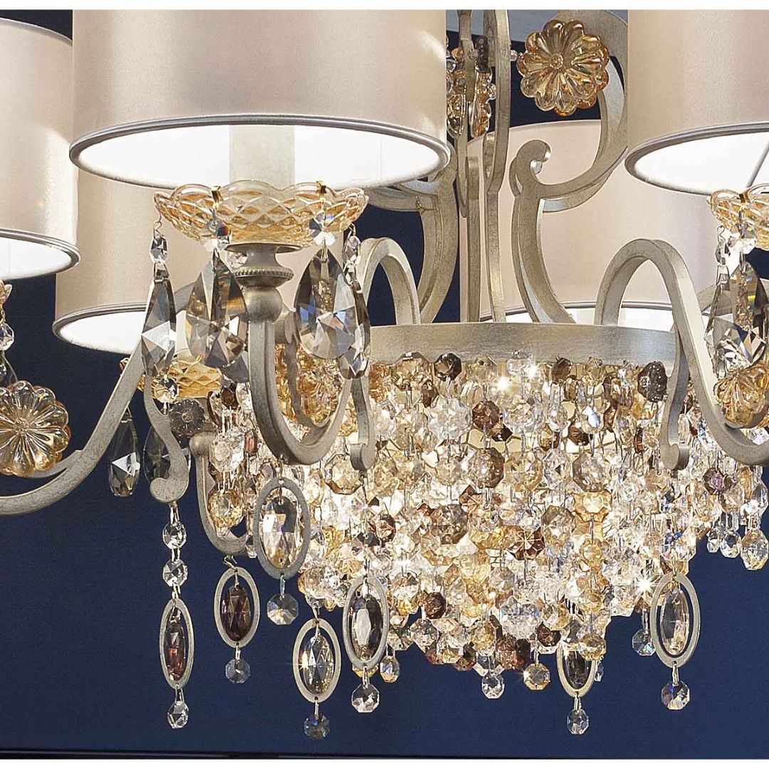 Masiero ROSEMERY 6 V97/Shade SAT/17/WH люстра подвесная 112029 - Вид №1