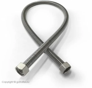 Гибкая подводка из нержавеющей стали 1/2 дюйма, GF15/3000ПР Flexible hose Россия