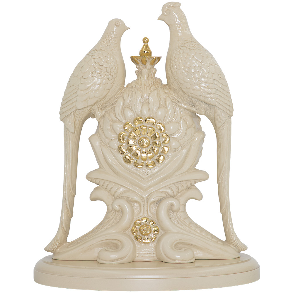 43007 Часы настольные Павлины Айвори BOGACHO 4627138242322 - Вид №4