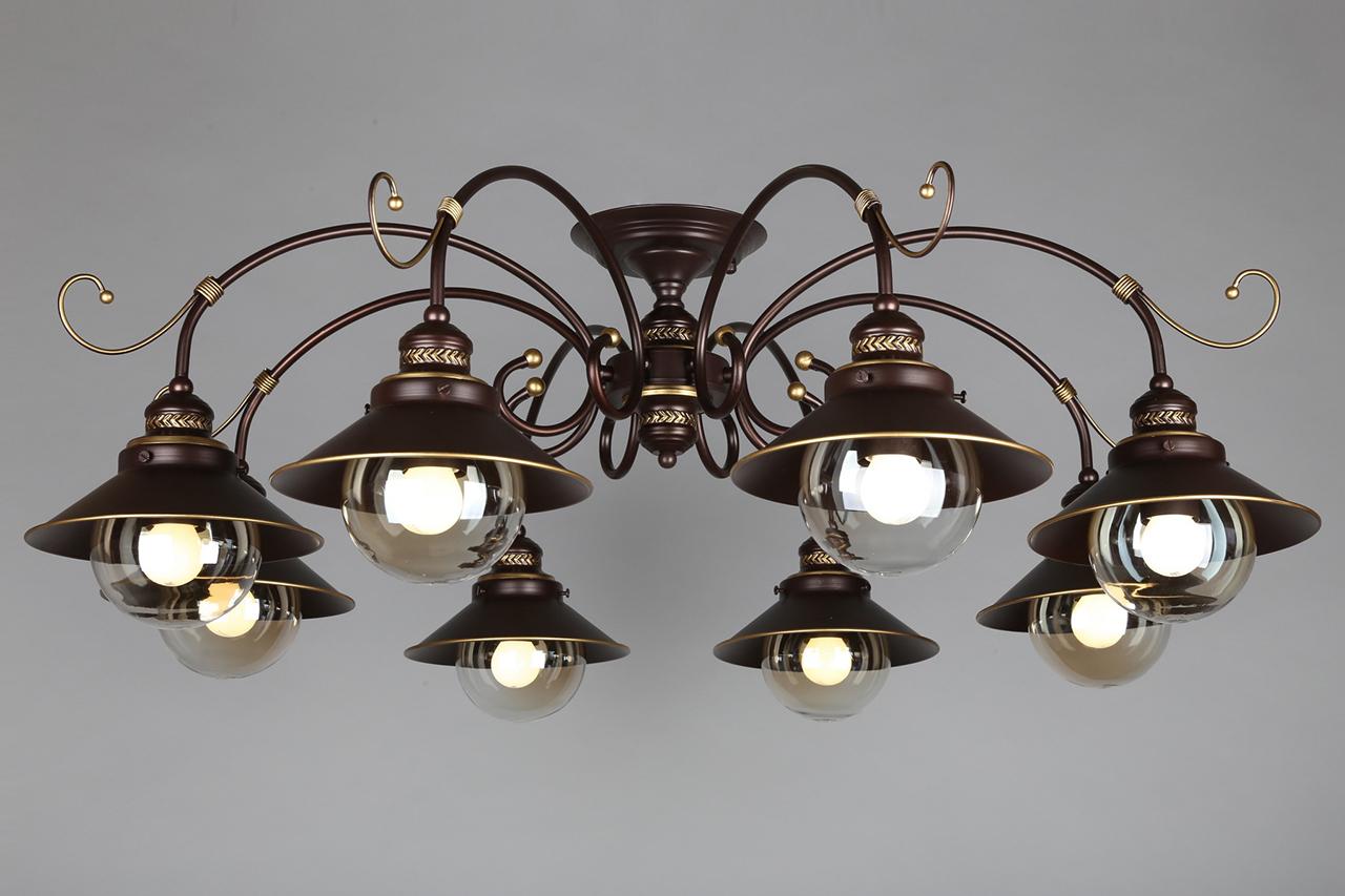 Потолочная люстра Omnilux Fontelo OML-50407-08 OMNILUX ДИЗАЙНЕРСКИЕ, FONTELO 184124 Коричневый  - Вид №2