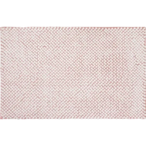 Коврик для ванной комнаты Lolly 50х80 см цвет белый/розовый