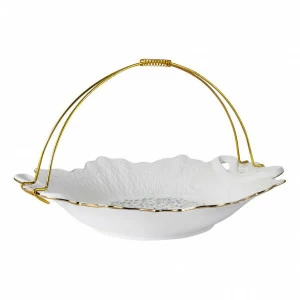 Конфетница фарфоровая с ручкой белая "Грация" COLOMBO ГРАЦИЯ 00-3946600 Белый