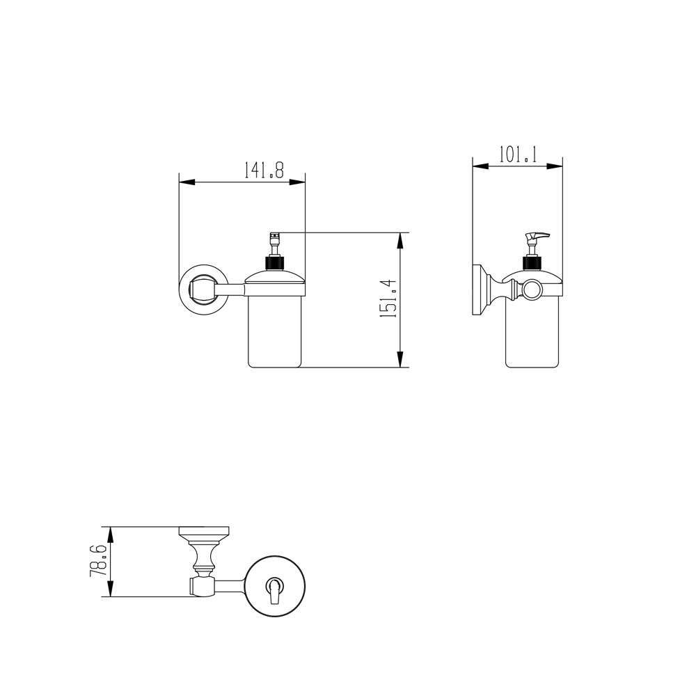 Дозатор для мыла Raiber RB52012 стеклянный RB52012 Santreyd  - Вид №2