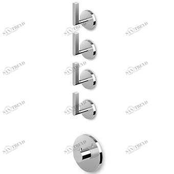 ZSB5662 - R97823 Встроенный термостатический смеситель для душа 1/2 "с 4-мя запорными кранами. Zucchetti Simply Beautiful 