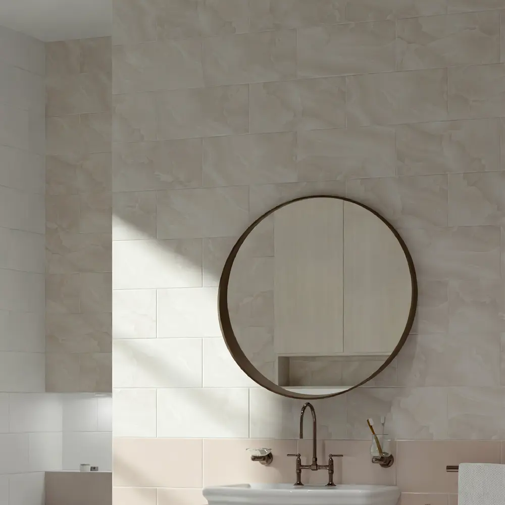 Плитка настенная Mersey Onyx 20x40 см 1.2 м² матовая цвет бежевый Santreyd STLM-2162158