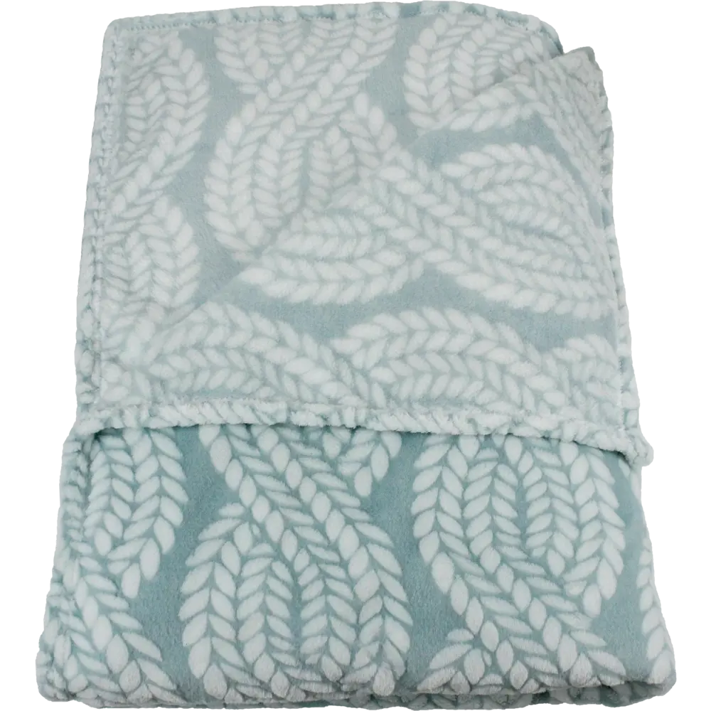 Плед «Лиана» 140х200 см микрофибра цвет голубой Santreyd STLM-2054698 - Вид №2