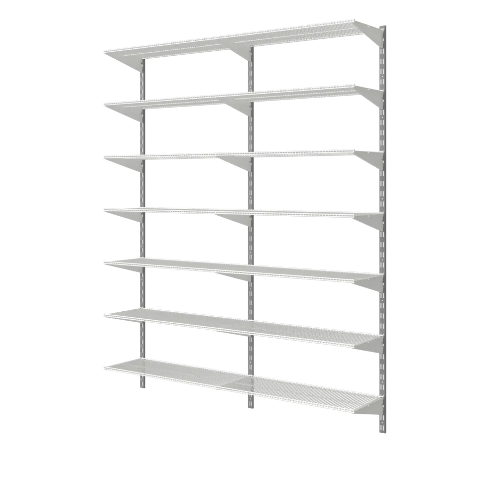 Полка сетчатая Spaceo 80x30 см нагрузка до 20 кг сталь цвет белый STLM-2041019 - Вид №1