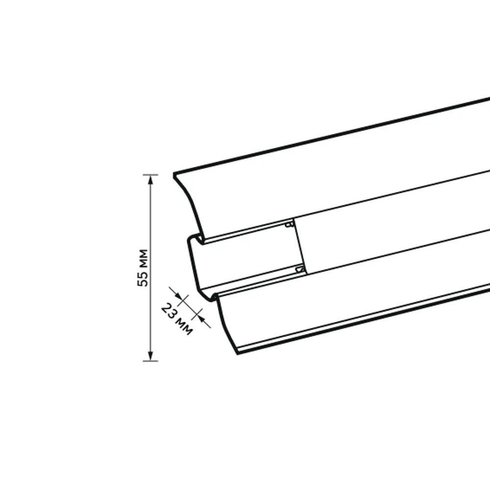 83410226 Плинтус напольный Artens ПВХ Дуб Орон 5.5 см 2.5 м STLM-0041058  - Вид №5
