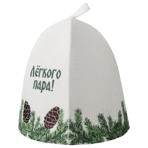 Шапка для бани «Еловая» войлок цвет белый 18327474 STLM-2050916