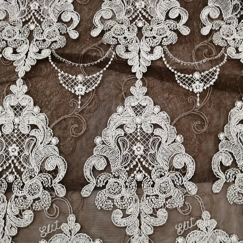 Тюль с вышивкой Эксклюзив сетка 300 см цвет шоколадный ELIT HOME STLM-2110453 - Вид №3