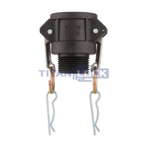 Камлок полипропиленовый тип B розетка, наруж. резьба BSP 2 1/2", TL250BPP TITAN LOCK