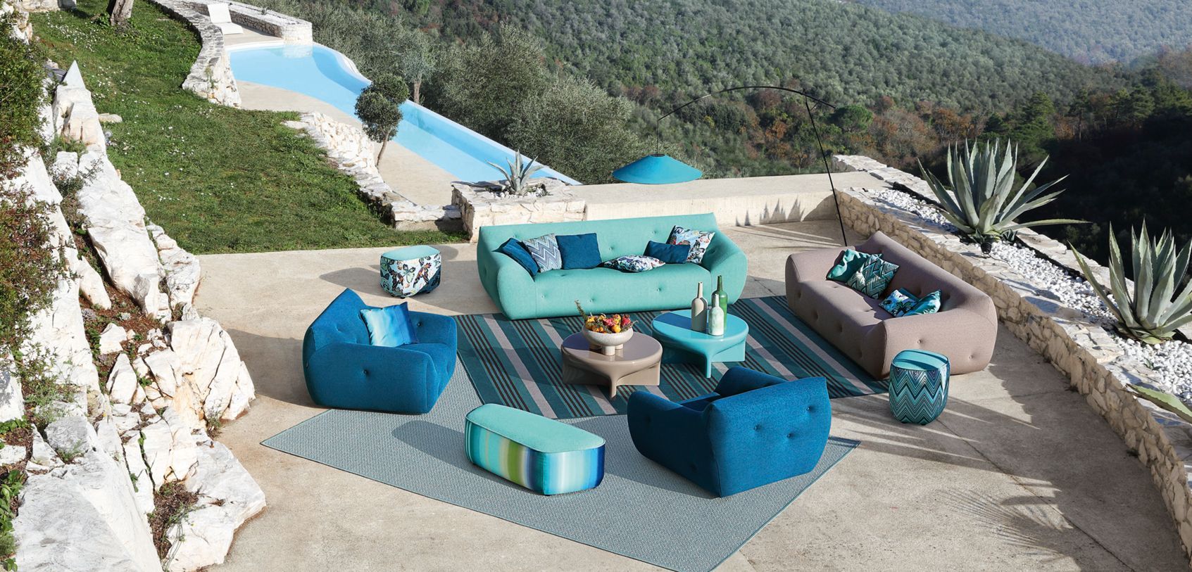 Тканевое садовое кресло с подлокотниками ROCHE BOBOIS Informel Outdoor ARCH-00130133 - Вид №3