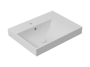 Керамическая прямоугольная подвесная раковина