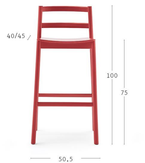 Billiani Высокий табурет из бука Load 645 - Вид №3