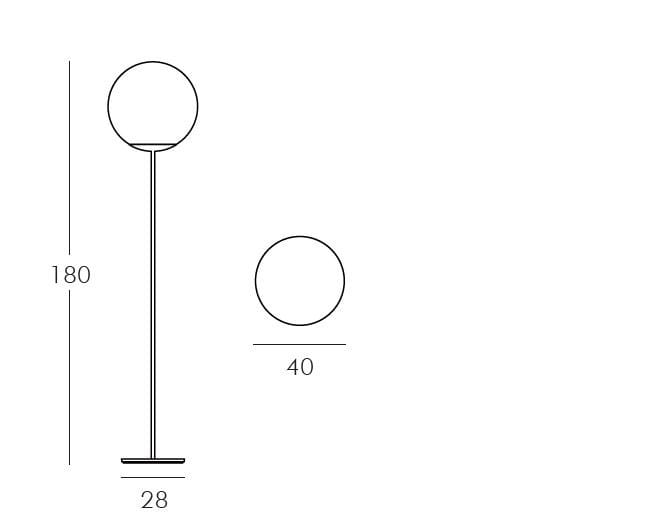 Напольная лампа из латуни и полиэтилена с мраморным эффектом SLIDE ARCH-00070936 - Вид №7