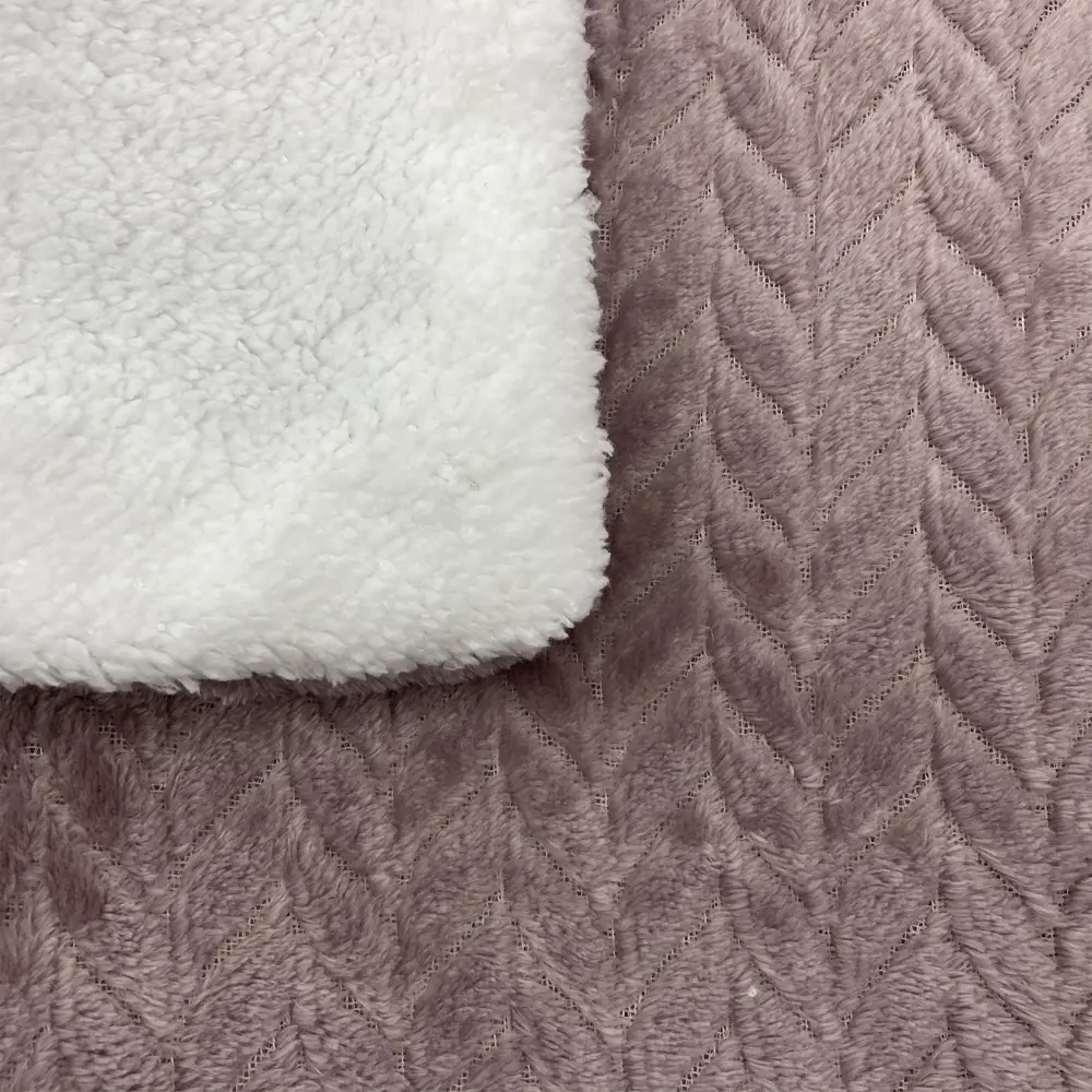 Плед "Ромено" 180x200 см микрофибра цвет пыльная роза Ardenza STLM-2003857 - Вид №2