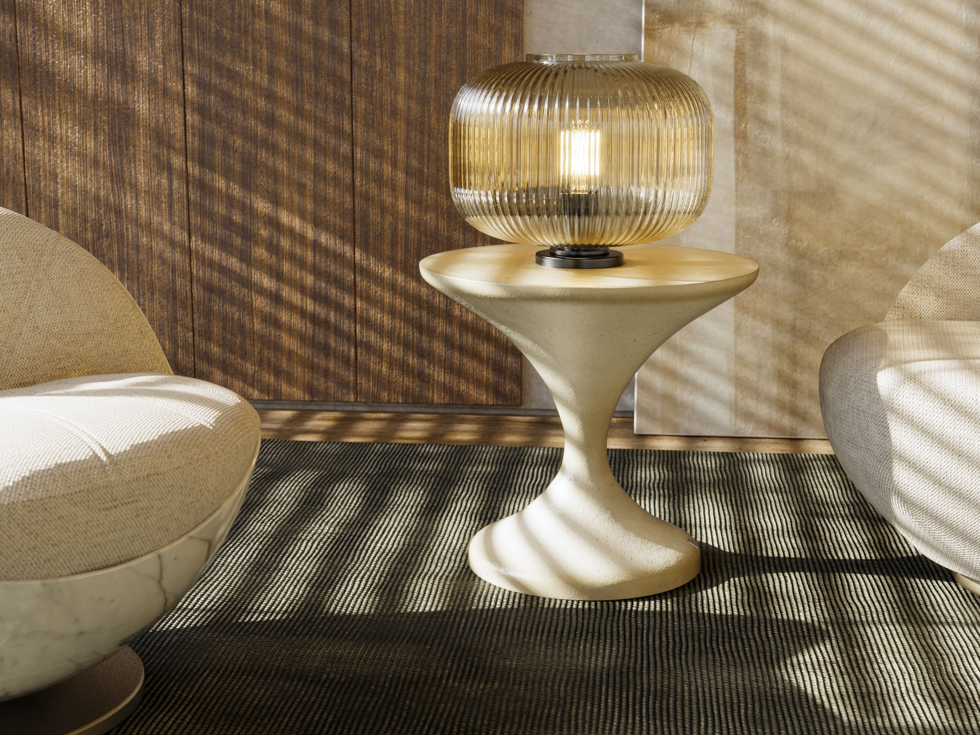 Круглый журнальный столик из стекловолокна GANSK LYA ARCH-00010435