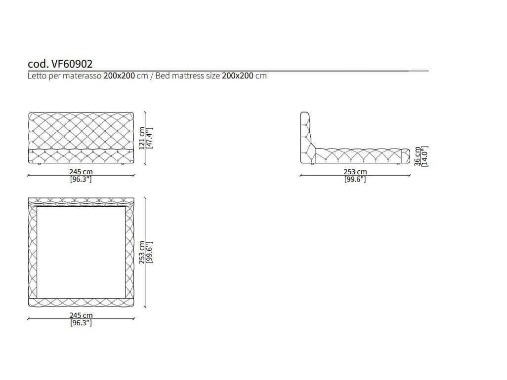Мягкая кровать из ткани Vittoria Frigerio CARACCIOLO ARCH-00134899 - Вид №5