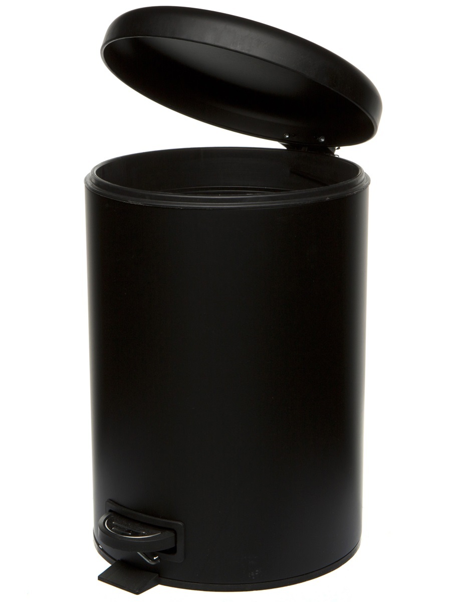 Вёдра с педалью и крышкой Pavo 12L Black NAVAKO 11544 - Вид №1