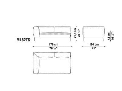 Кожаный угловой диван B&B Italia Michel ARCH-00098797 - Вид №9