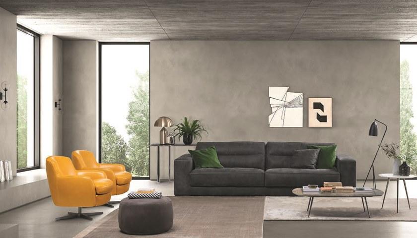 Bodema Поворотное кожаное кресло с 4-мя спицами и подлокотниками sun-id-1513528 - Вид №6