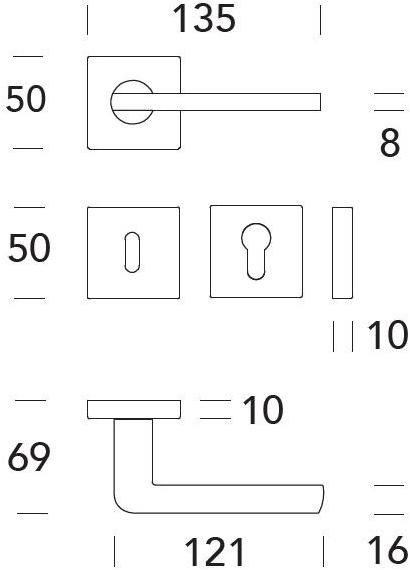Reguitti Ручка из латуни на розетке Q-10 A119mrq8635 - Вид №2