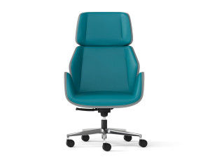 Офисное кресло руководителя с 5 спицевыми колесами