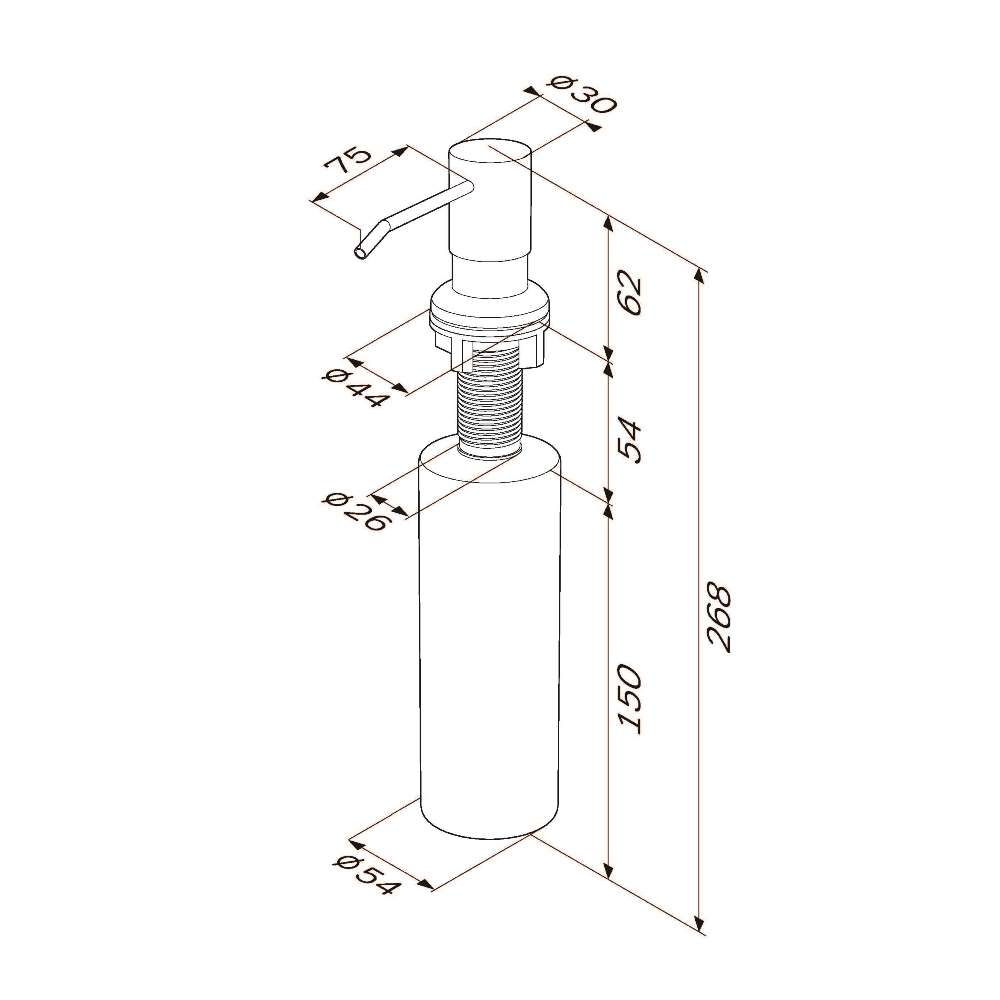 A8437122 кухонный диспенсер черный AM.PM X-Joy  - Вид №4