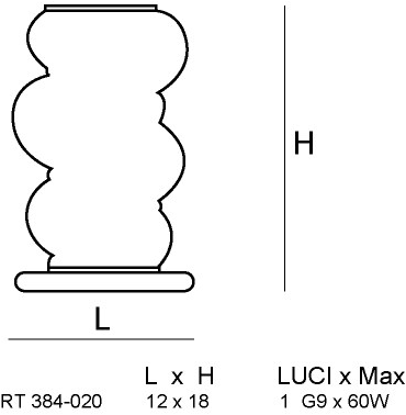 Siru Настольная лампа из муранского стекла Orione Rt 384-020 - Вид №1