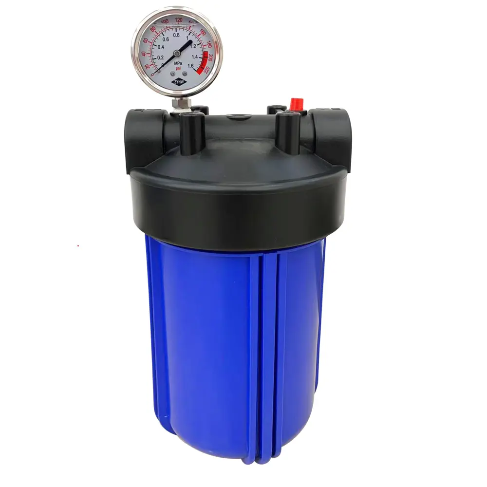 Корпус магистрального фильтра BB10 для ХВС 1" ВР полипропилен с манометром Santreyd STLM-2121176