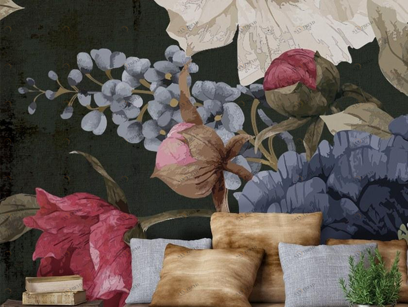 Creativespace Моющиеся обои с цветочными мотивами Wallpaper 2018 sun-id-1387414