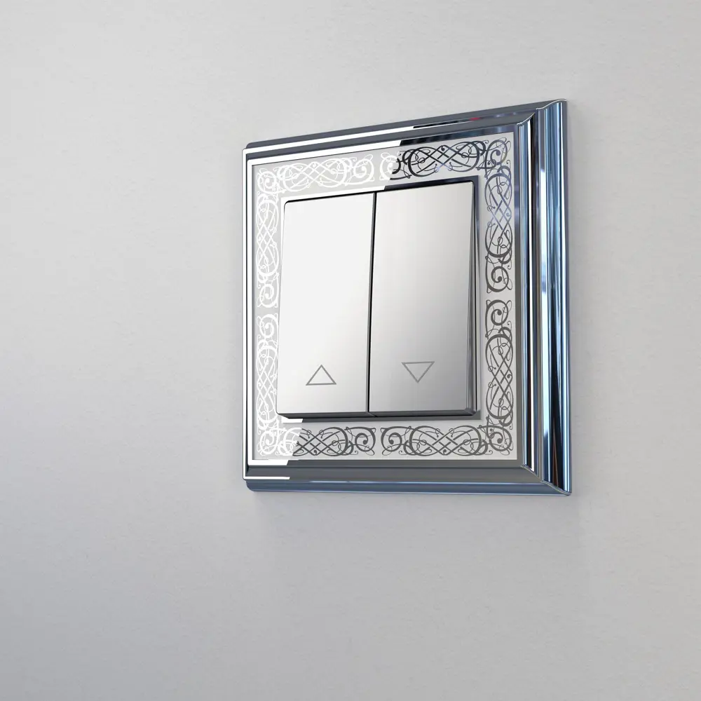 Рамка для розеток и выключателей Werkel Palacio Gracia 1 пост цвет белый хром STLM-2037432 - Вид №1