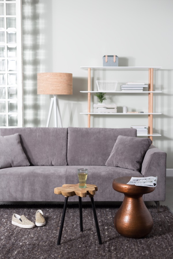 Лампа напольная Tripod Cork, бежевая с черными ножками Zuiver 5100050 - Вид №5