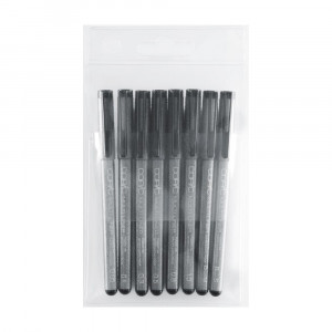 2207510 Набор линеров Multiliner 8 шт. черный (0.05,0.1,0.3,0.5,0.8,1.0мм, Brush S + M) ЧЁРНЫЙ Copic