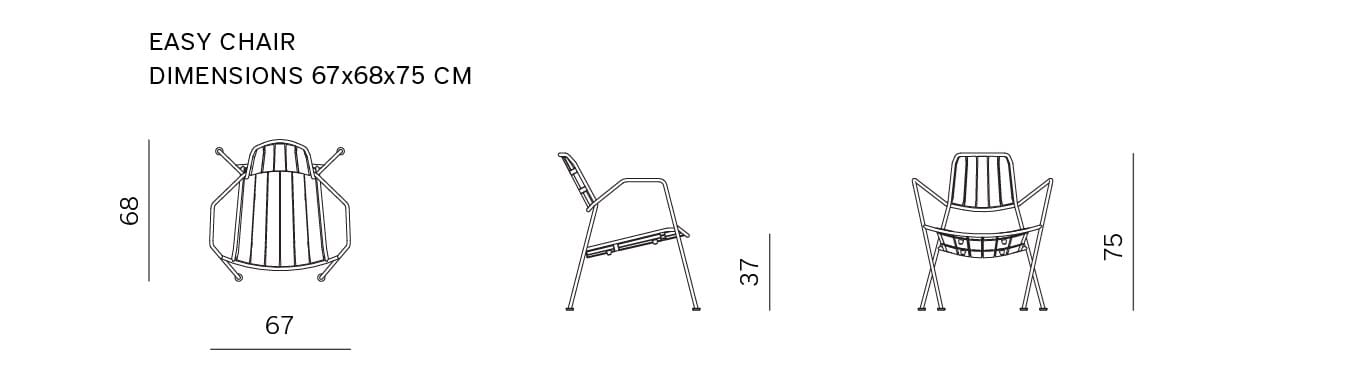 Стальной садовый стул с подлокотниками prostoria Osmo ARCH-00010554 - Вид №4