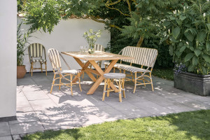 Алюминиевая садовая скамейка-ArtFibre со спинкой