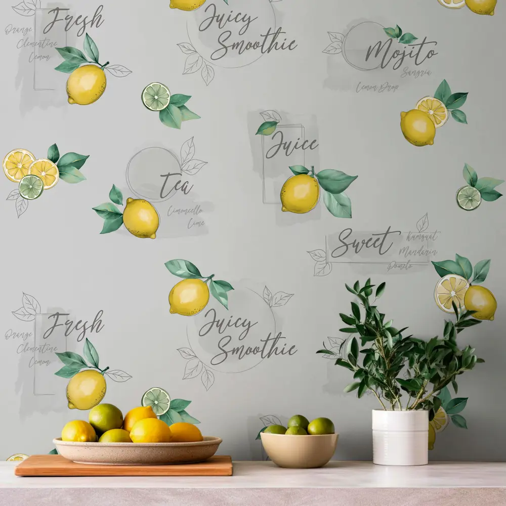 Wallsecret Mojito: Флизелиновые обои серого цвета с текстурным рисунком 89398141 STLM-1568378