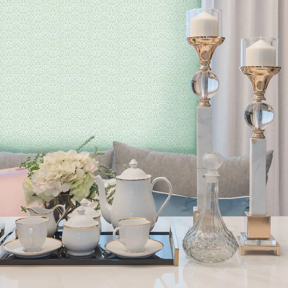 Обои флизелиновые Dolce 1.06х10 м цвет зелёный ED 5002-01 18595663 STLM-2074483 EURO DECOR  - Вид №2
