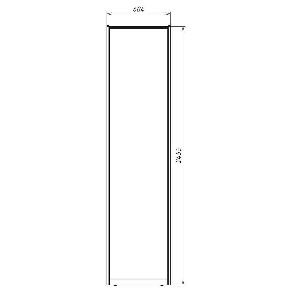 Дверь-купе KONSENSA 244.5x60.4 см с зеркалом профиль матовое серебро STLM-2045183 - Вид №10