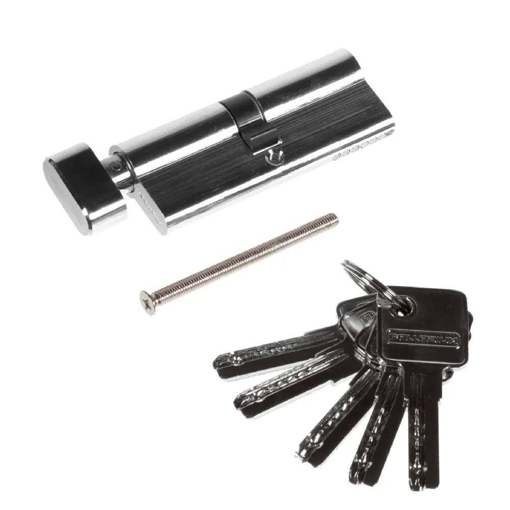 Цилиндр Palladium 80 C BK CP, 40x40 мм, ключ/вертушка , цвет хром STLM-2028386 - Вид №1