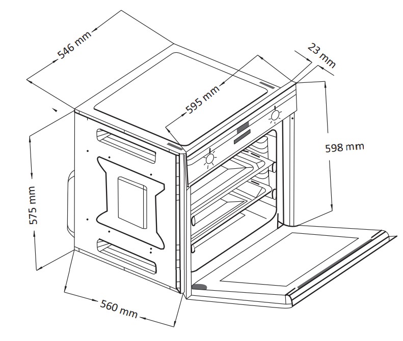 9171885 Электрический духовой шкаф HIBERG VM 6193 W белый STDN-0056436 - Вид №16