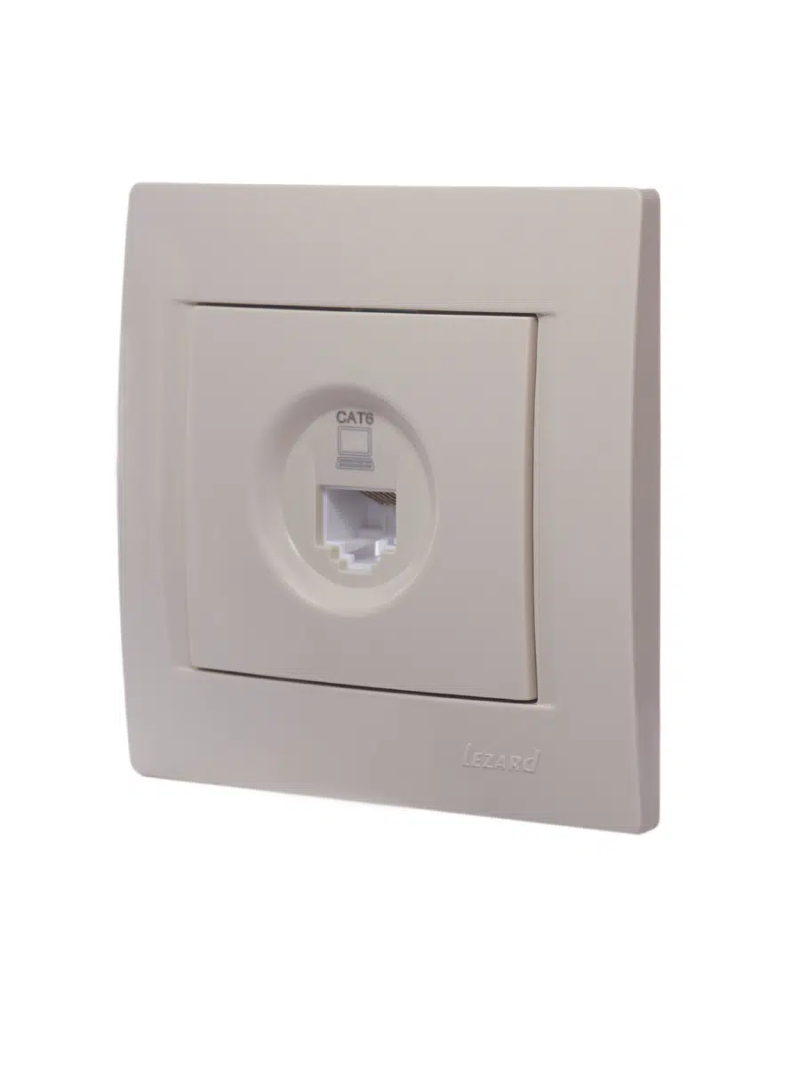 KARINA Розетка компьютерная Cat 6 кремовый LEZARD 707-0388-140 - Вид №9